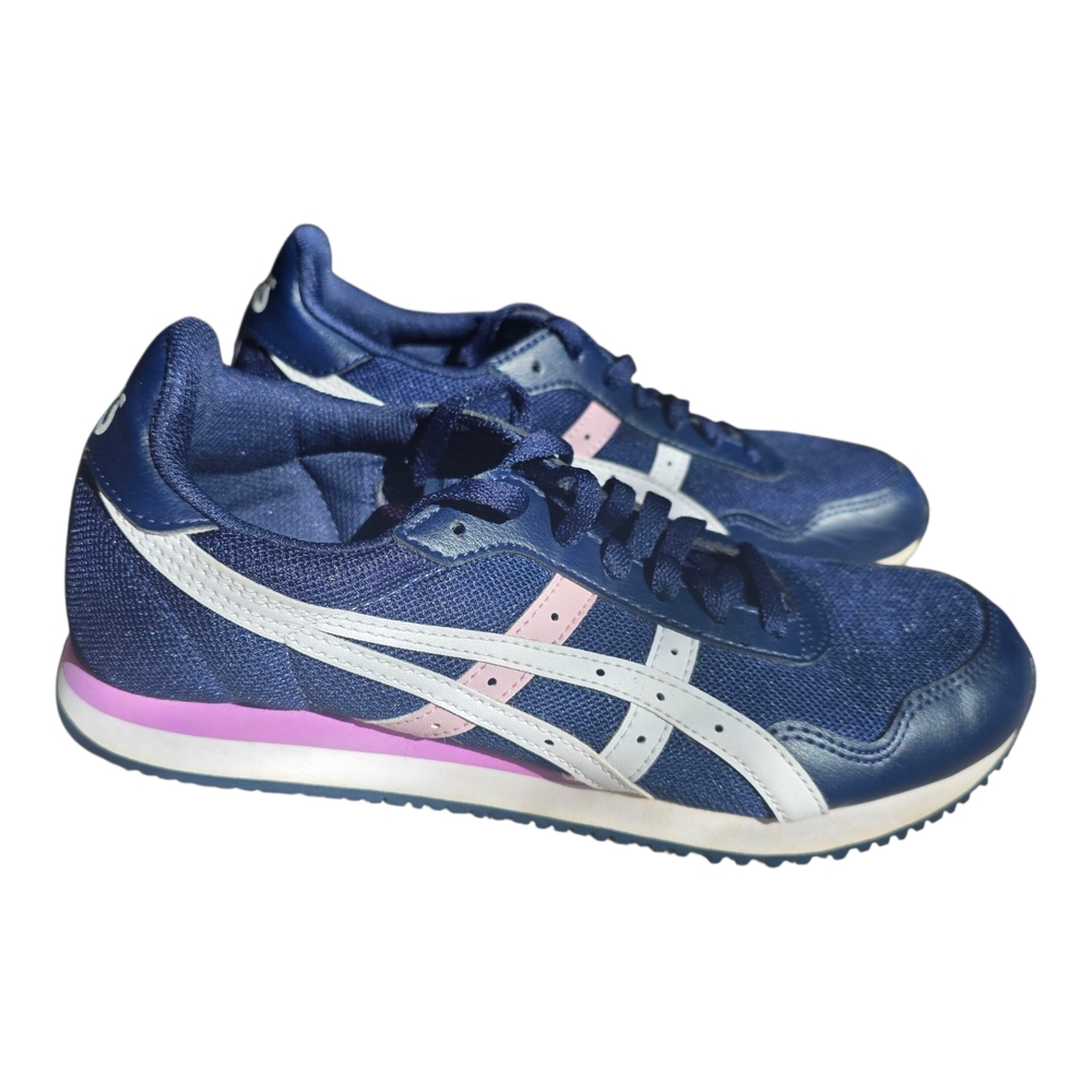 Asics Blue and Pink Sneakers with Retro Design